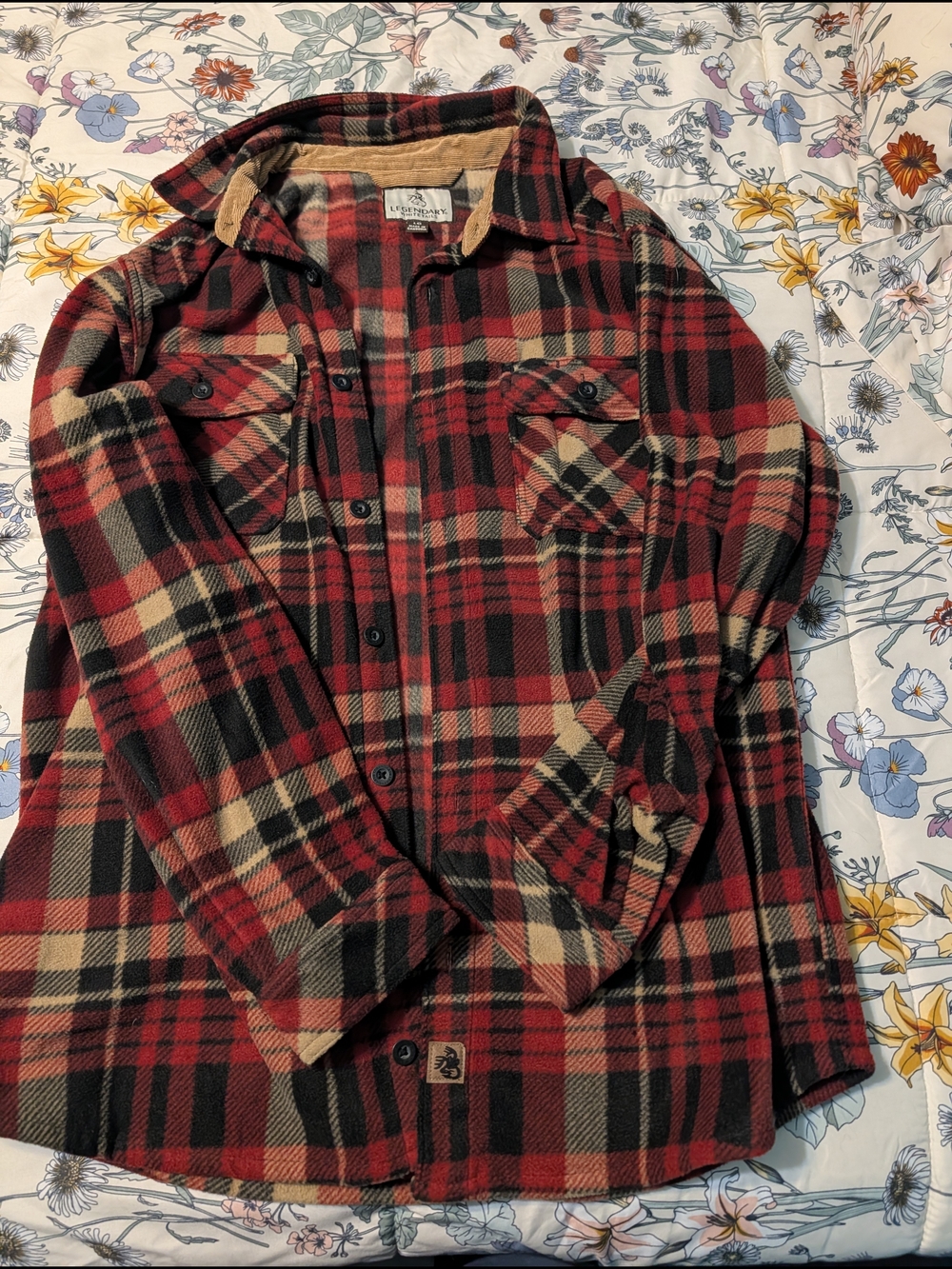 Unbranded Men's Red & Black Plaid Flannel Shirt